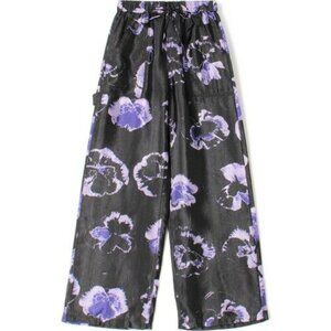 Baum Und Pferdgarten Black and Purple Floral Pants